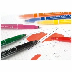 Stabilo Trio 2 in 1 - Viltstift En Fineliner In Een - Set 10 Stuks Discount