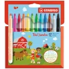 Stabilo Trio Jumbo - Viltstift - Set Met 12 Stuks Discount