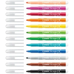 Stabilo Trio Jumbo - Viltstift - Set Met 12 Stuks Discount