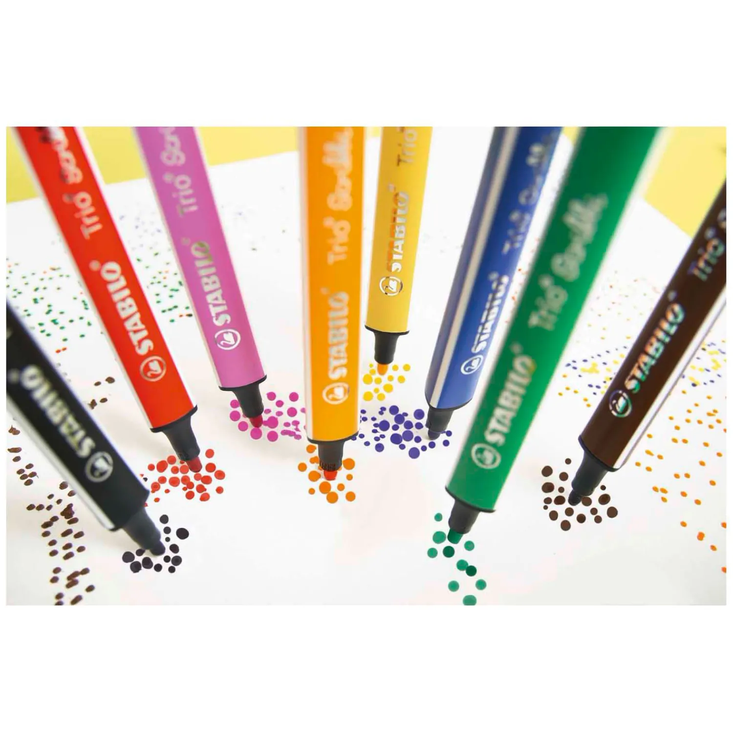 Trio Scribbi - Viltstift Met Meeverende Punt - Set 14 St.-Stabilo Best