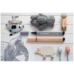 Stabilo Trio Scribbi - Viltstift Met Meeverende Punt - Rood Hot