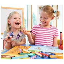 Stabilo Trio Scribbi - Viltstift Met Meeverende Punt - Rood Hot