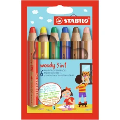 woody 3 in 1 - Multitalent potlood - Set 6 Stuks>Stabilo Discount