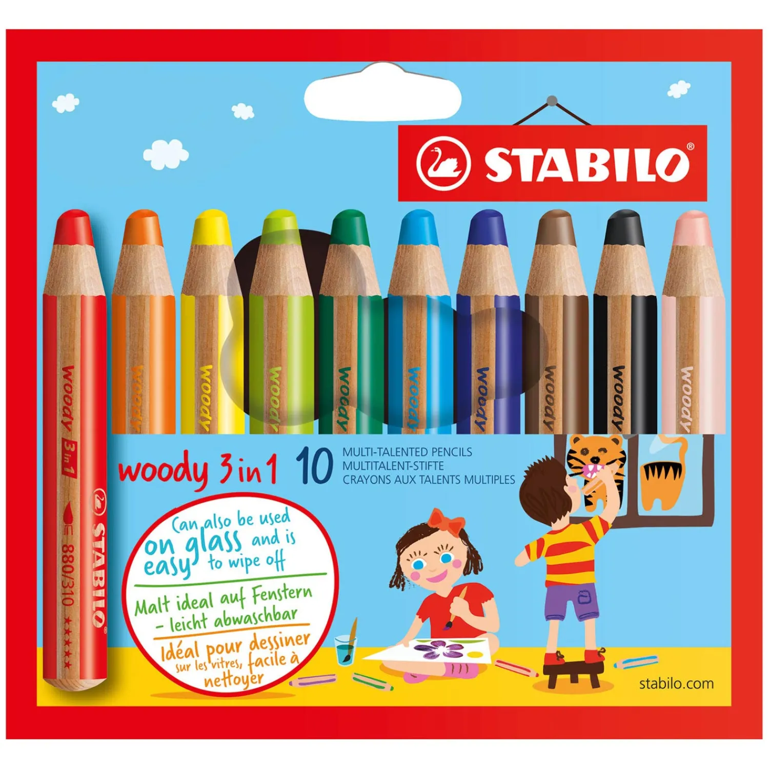 woody 3 in 1 - Multitalent potlood - Set 10 Stuks>Stabilo Clearance