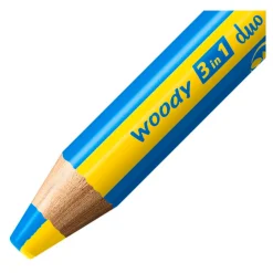 STABILO woody 3 in 1 Duo - Multitalent Kleurpotlood - Set 5 St. + Puntenslijper New