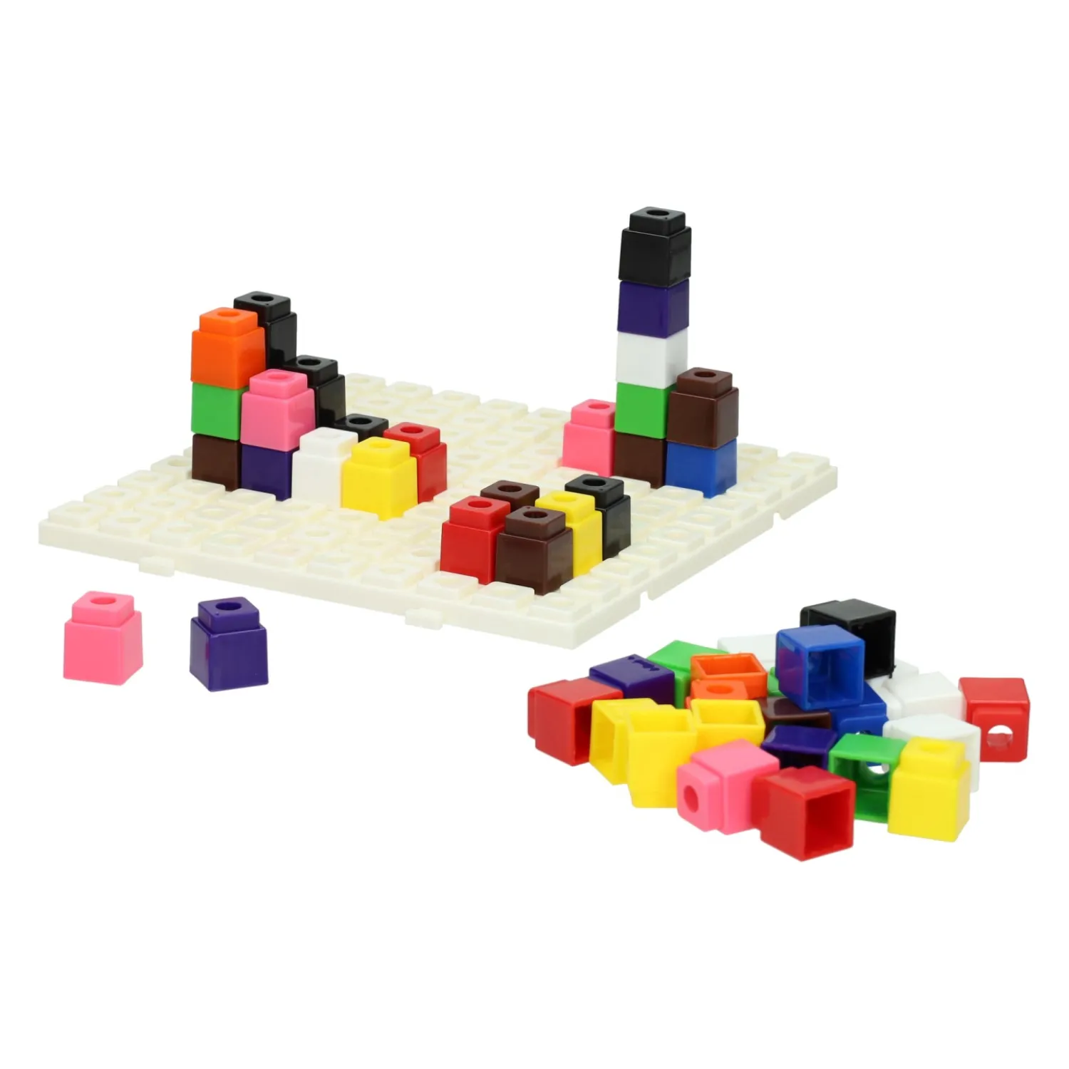 Stapelblokjes met Grondplaat - 100dlg.- New