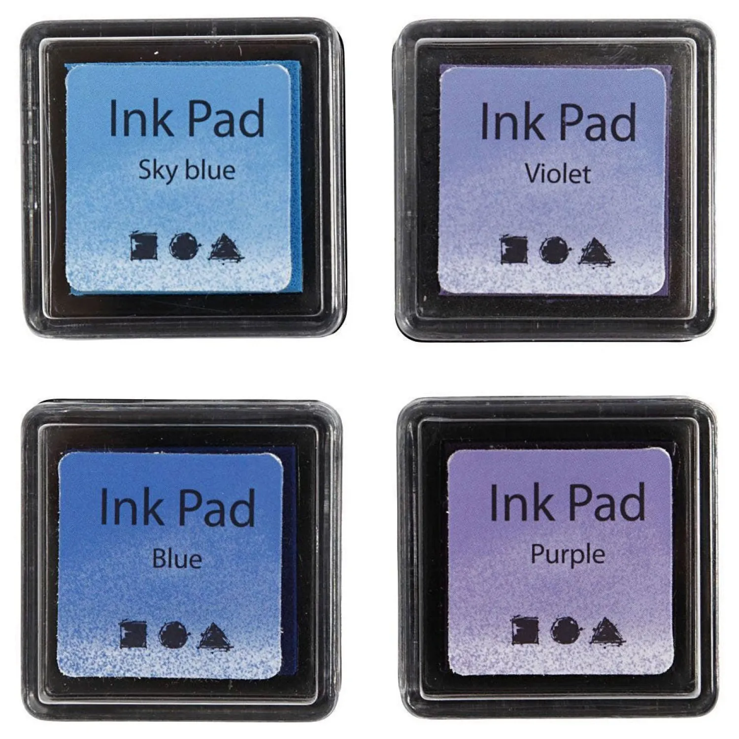 Creativ Company Stempelinkt Blauw Tinten/Paars, 4st. Discount