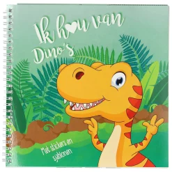 Mondikaarten Sticker- en Sjablonenboek Ik hou van Dino's Outlet