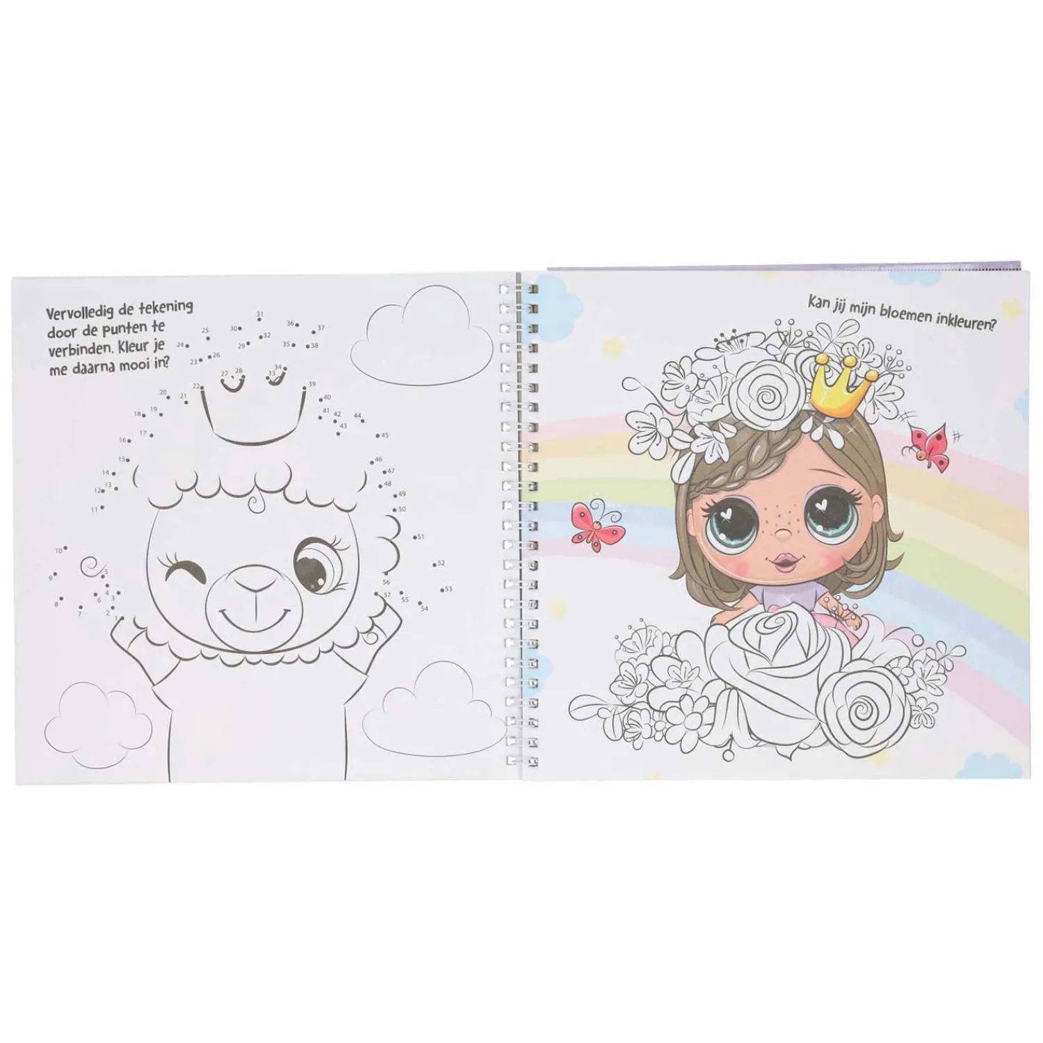 Mondikaarten Sticker- en Sjablonenboek Ik hou van Prinsessen