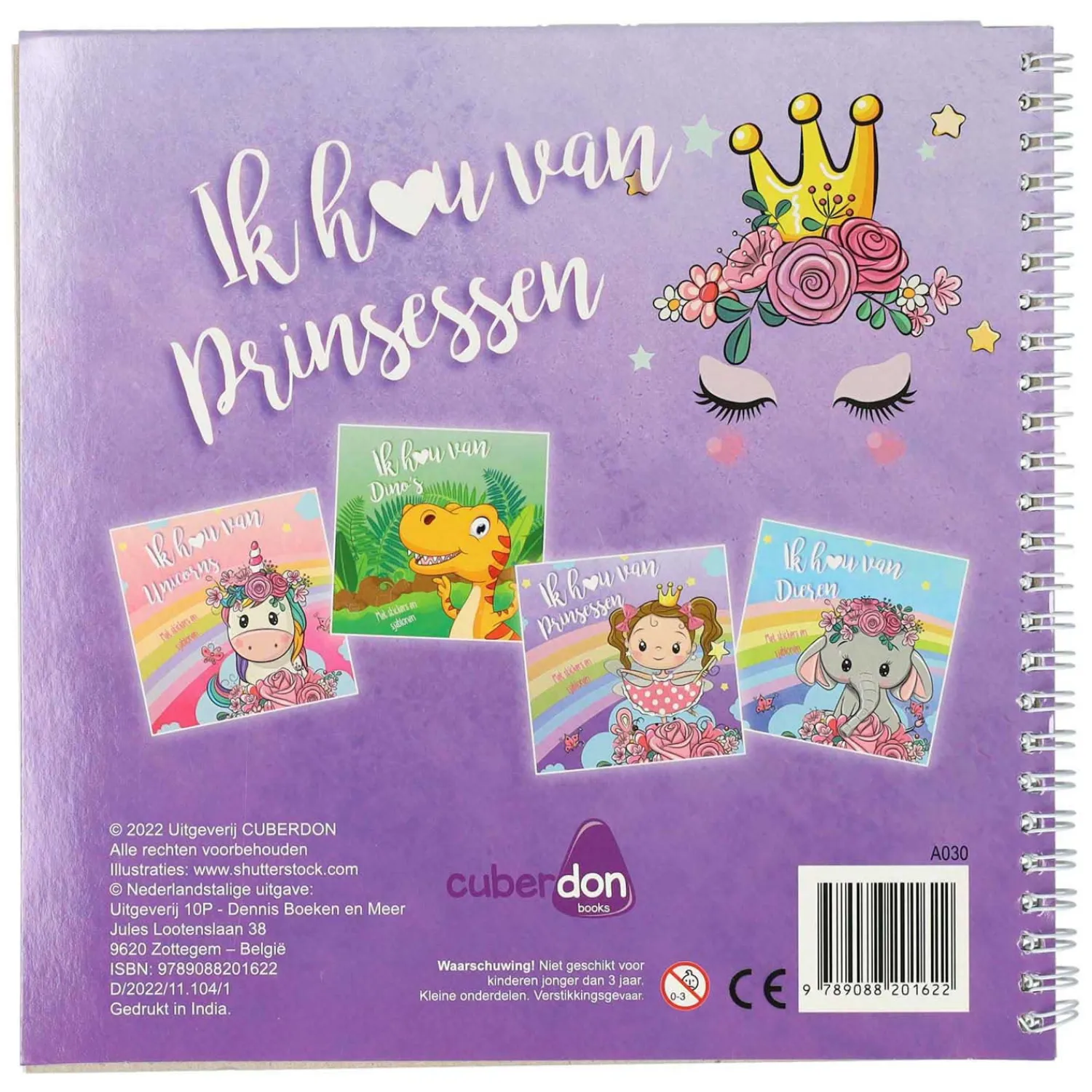 Mondikaarten Sticker- en Sjablonenboek Ik hou van Prinsessen
