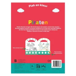 Stickerkoffertje Plak en Kleur Piraten 3+-Standaard Uitgeverij