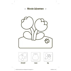 Stickerpret Eerste Woordjes Plakken, Kleuren en Leren (3-5j)-Deltas Best