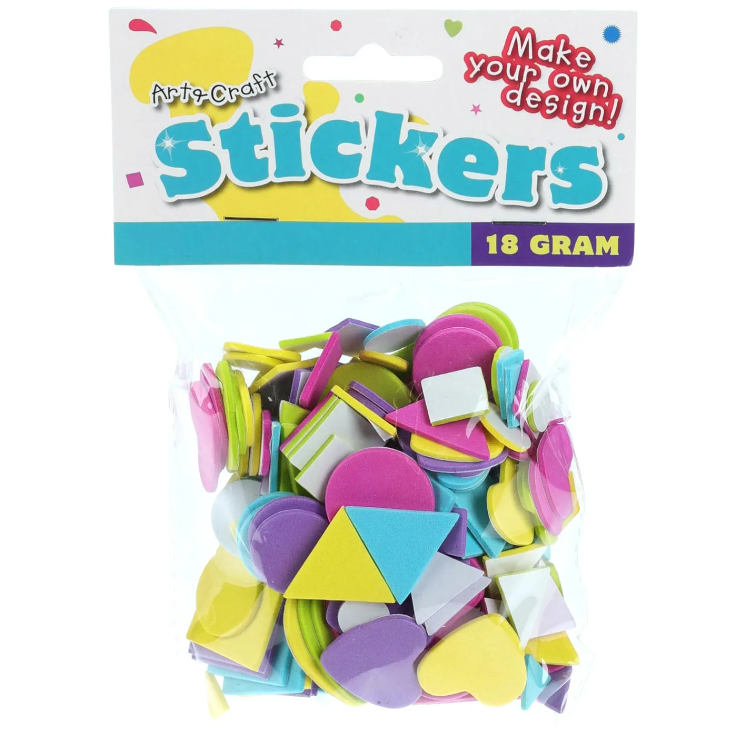 Stickers EVA Vormen, 18gr.> Hot