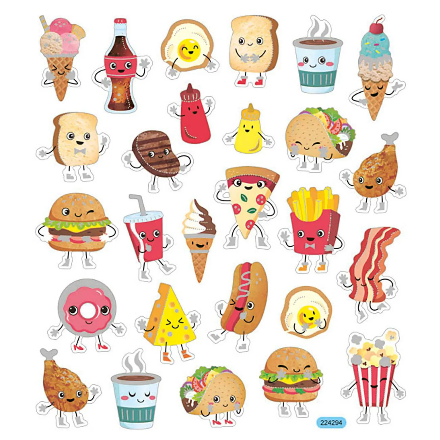 Stickers Fast Food, 1 Vel-Creativ Company Clearance