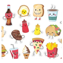 Stickers Fast Food, 1 Vel-Creativ Company Clearance