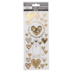 Stickers Goud Harten, 1 Vel-Creativ Company Clearance