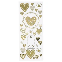 Stickers Goud Harten, 1 Vel-Creativ Company Clearance