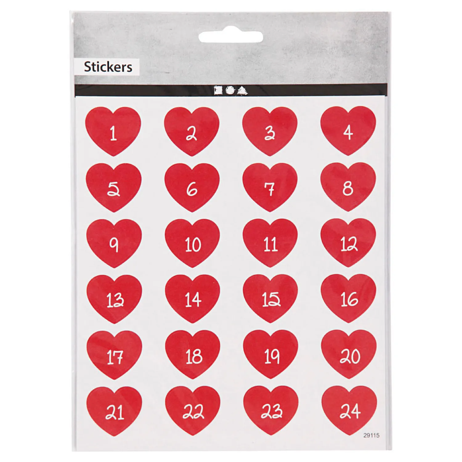 Stickers Hart met Cijfer, 1 Vel>Creativ Company Discount