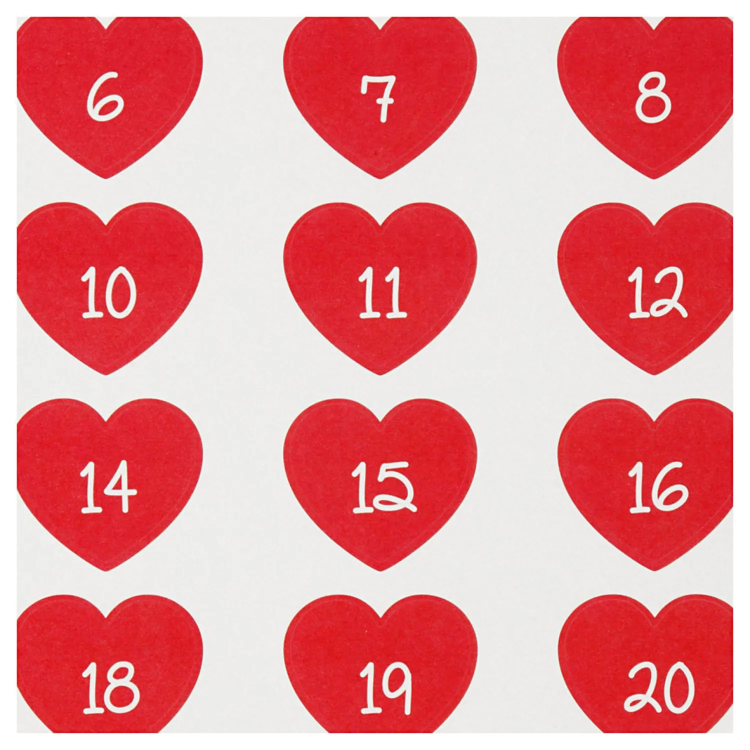 Stickers Hart met Cijfer, 1 Vel>Creativ Company Discount