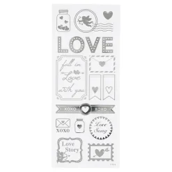 Stickers Zilver Love, 1 Vel>Creativ Company New