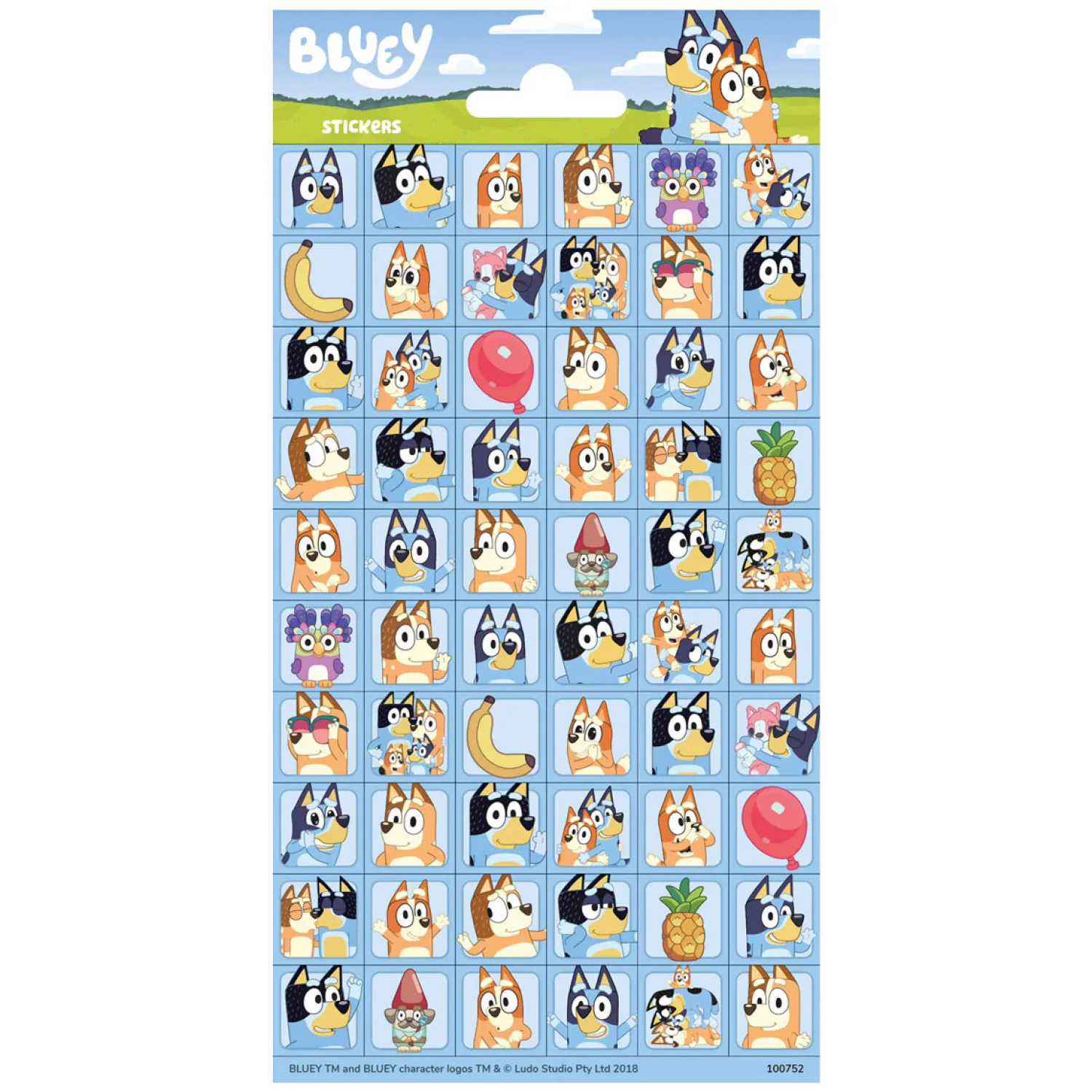 Stickervel Bluey Mini>Totum New