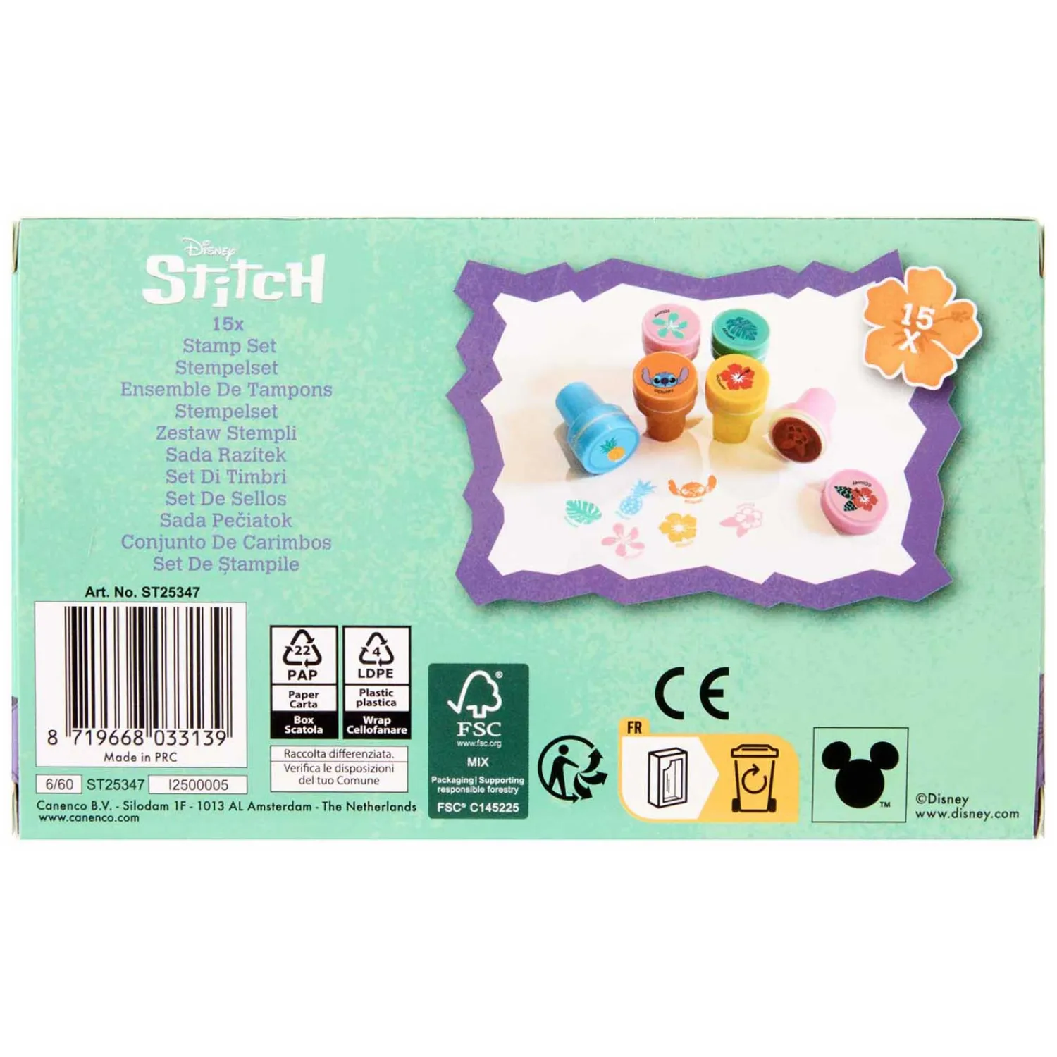 Stitch Stempelset, 15st.>Canenco Outlet