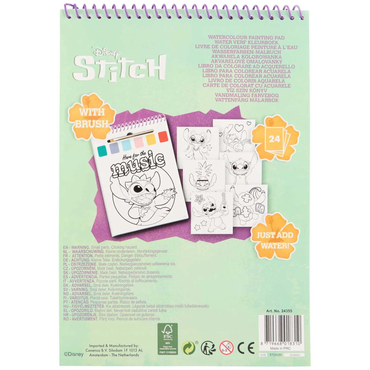 Stitch Water Verfset Boek - incl Kwast>Canenco Hot