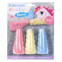 Stoepkrijt Glitter Eenhoorn, 3st.- Discount
