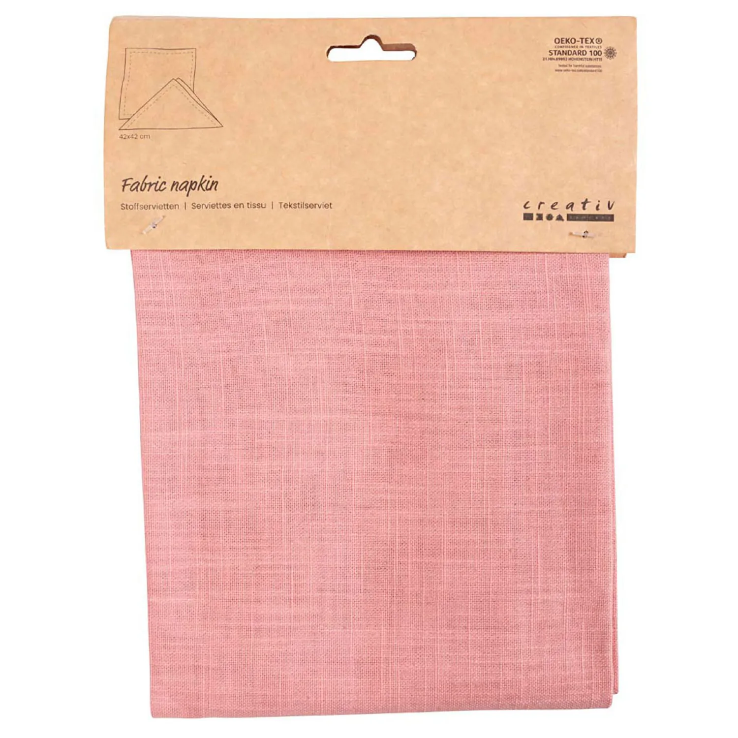 Stoffen Servet Roze, 42x42cm>Creativ Company New