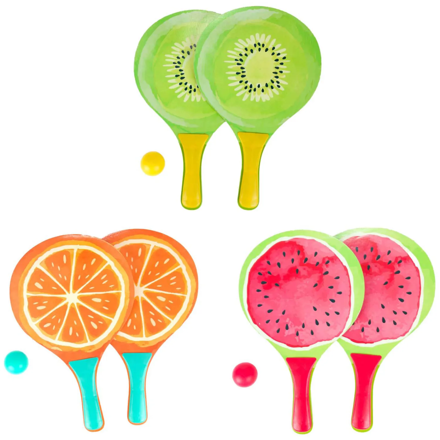 Toi-Toys Strand Tennisset Fruit, 3dlg. Hot