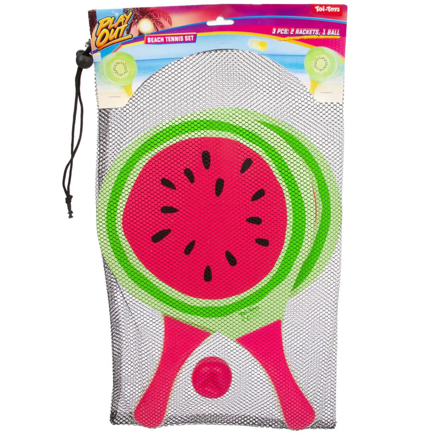Toi-Toys Strand Tennisset Fruit, 3dlg. Hot