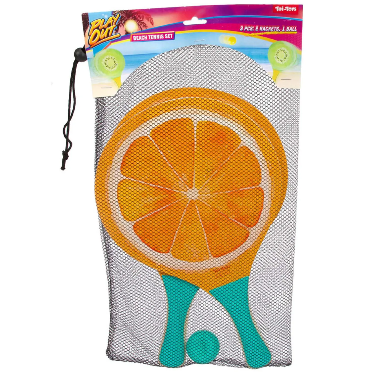 Toi-Toys Strand Tennisset Fruit, 3dlg. Hot