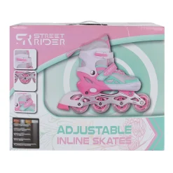 Street Rider Inline Skeelers Roze/Groen Verstelbaar, Maat 33-36 Best