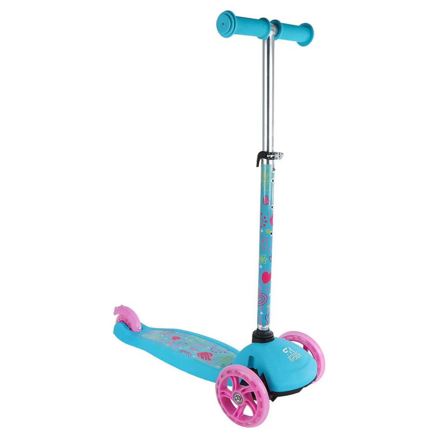 3-Wiel Step met Verstelbaar Stuur Abec 7 Roze>Street Rider Clearance