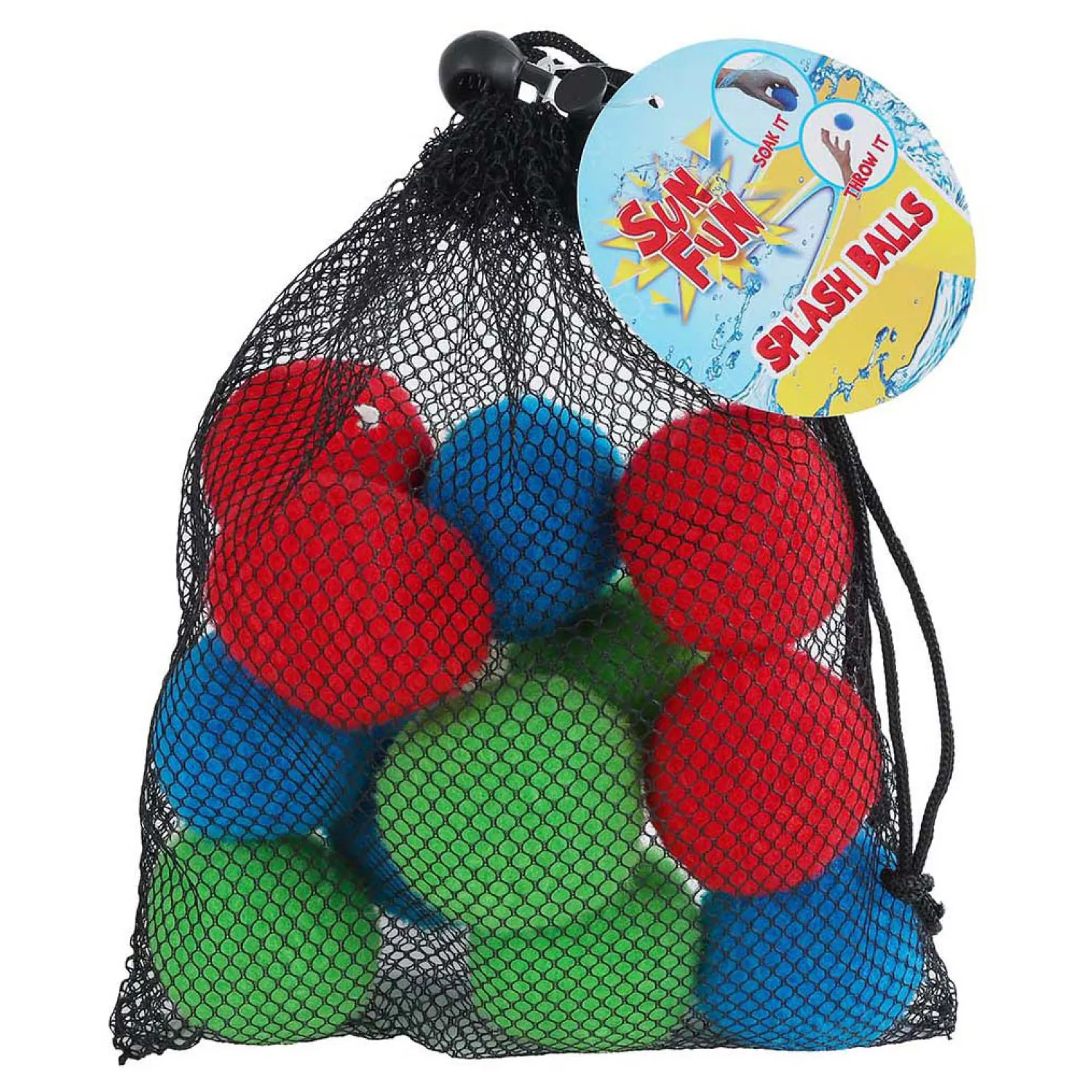 Sun Fun 12 Gekleurde Waterballen in Opbergtas, 6cm> Hot