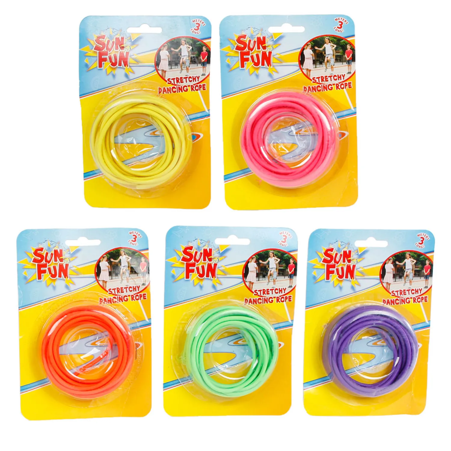 Sun Fun Springelastiek Gekleurd 300cm Hot