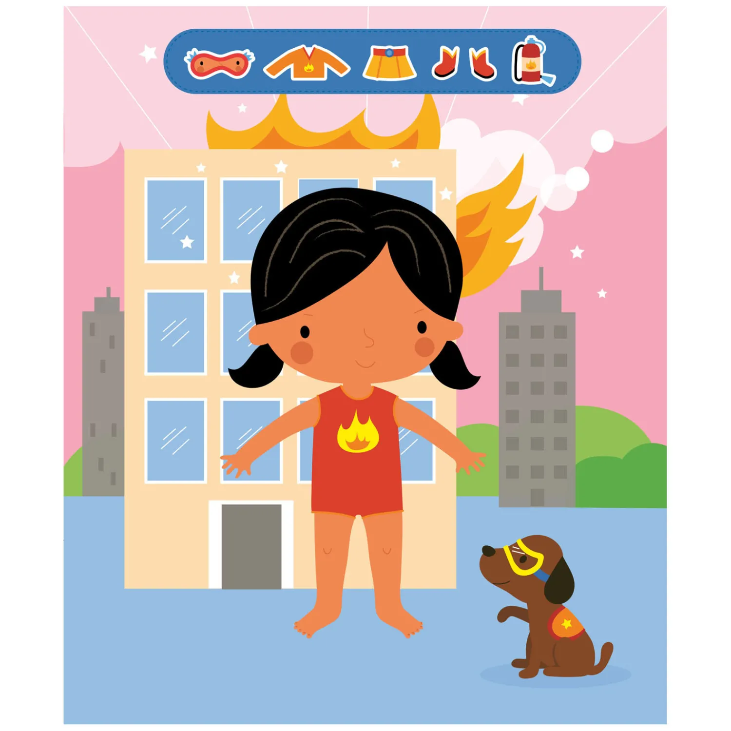 Deltas Super Girls Sticker Fun - Aankleedpoppen Stickerboek