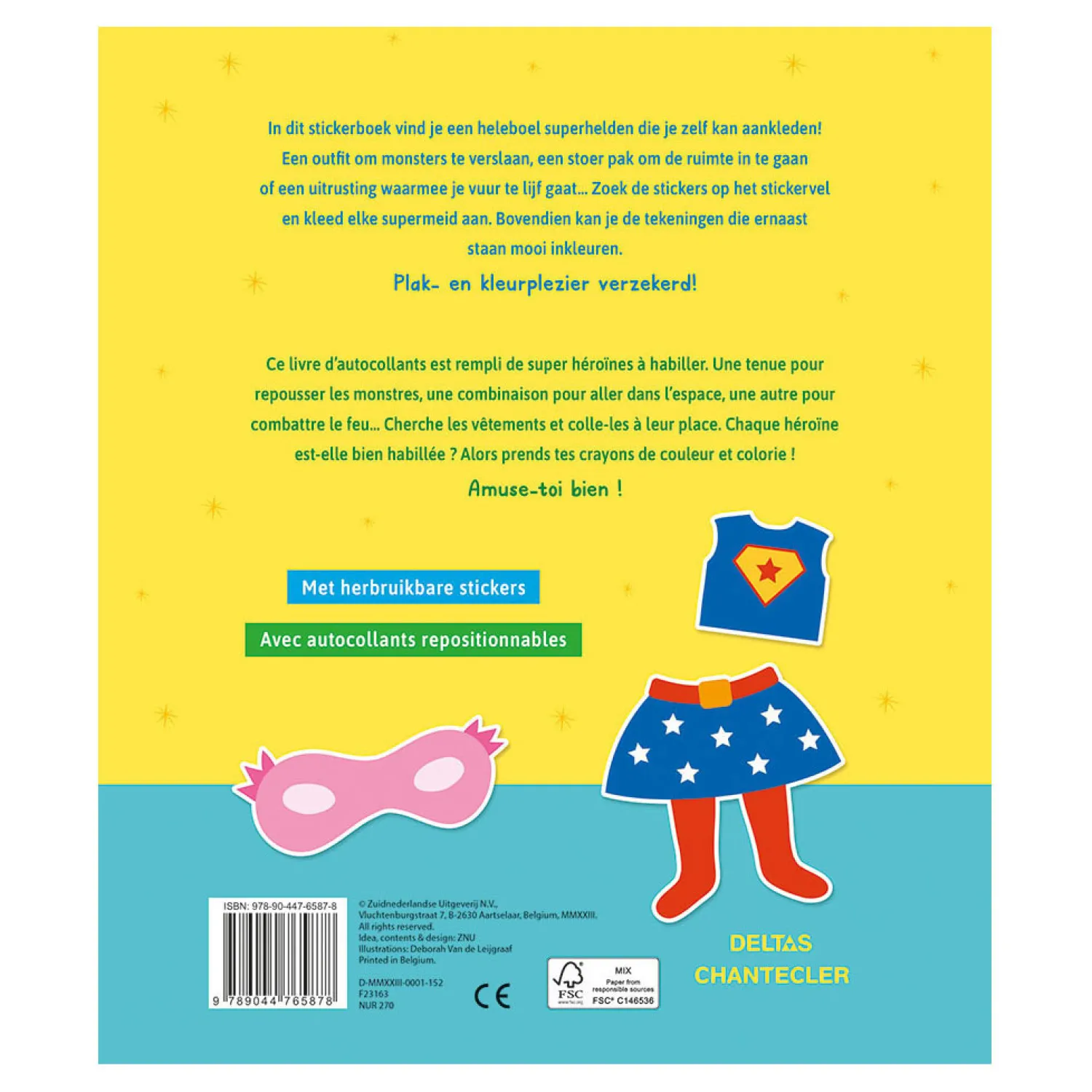 Deltas Super Girls Sticker Fun - Aankleedpoppen Stickerboek