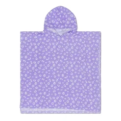Swim Essentials - Lila Leopard Strandlaken/poncho, 65x65cm New