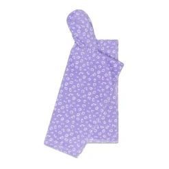 Swim Essentials - Lila Leopard Strandlaken/poncho, 65x65cm New