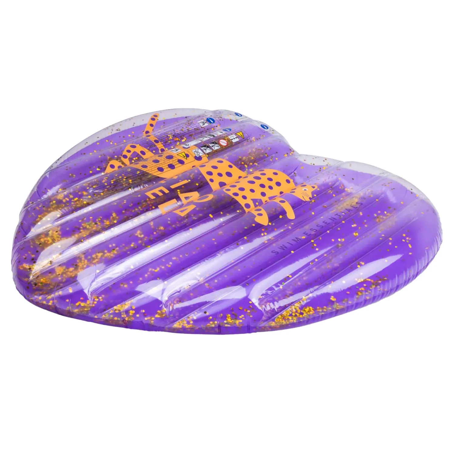 - Paars Panterprint Hart Luchtbed, 150x100cm-Swim Essentials Sale