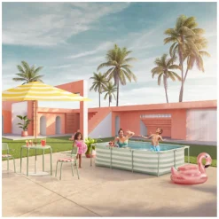 Luxe Groen Gestreept Zwembad, 260cm-Swim Essentials Sale