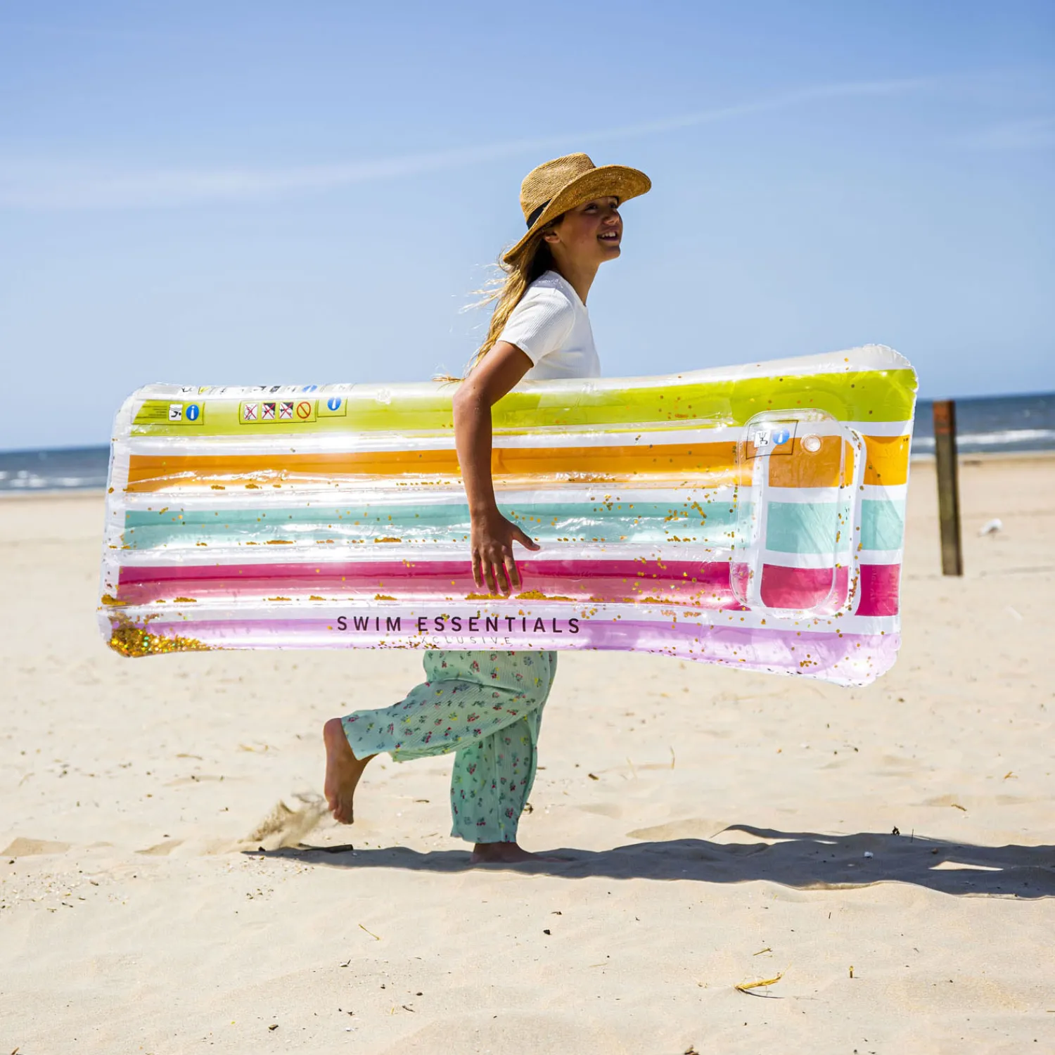 Swim Essentials Luxe Luchtbed Regenboog Outlet