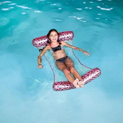 Swim Essentials Waterhangmat Panterprint Roze, 116cm Clearance