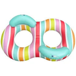 Zwemring Dubbel Regenboog, 190cm-Swim Essentials