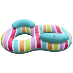 Zwemring Dubbel Regenboog, 190cm-Swim Essentials