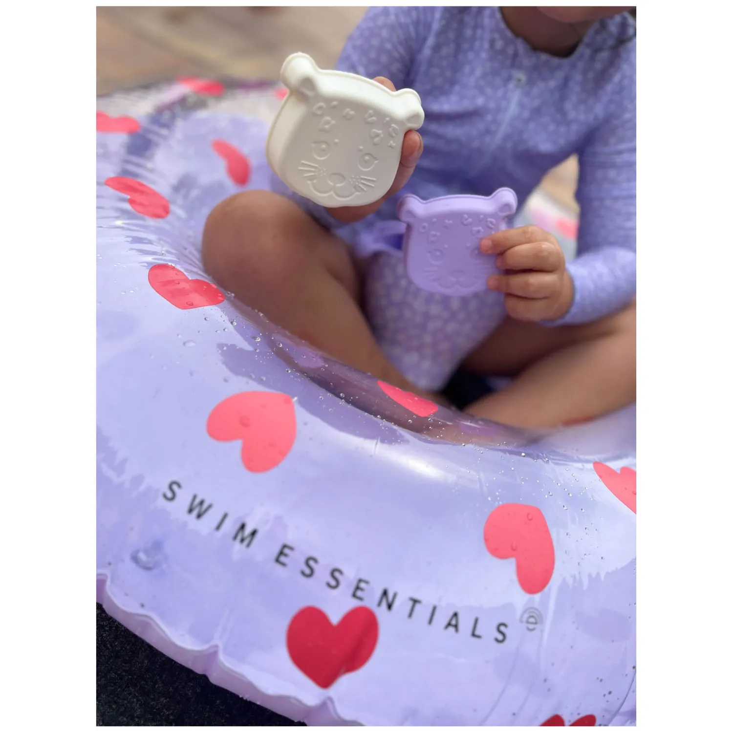 Swim Essentials Zwemring Hart Lila, 90cm New