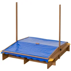 Houten Zandbak met Waterbakken en Afdekzeil-SwingKing Online