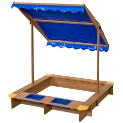 Houten Zandbak met Waterbakken en Afdekzeil-SwingKing Online