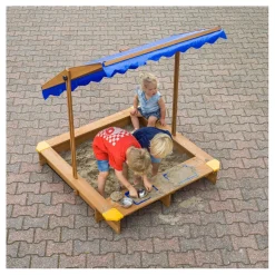 Houten Zandbak met Waterbakken en Afdekzeil-SwingKing Online